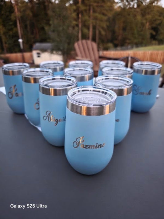 Laser Engraved 16oz Wine Tumbler